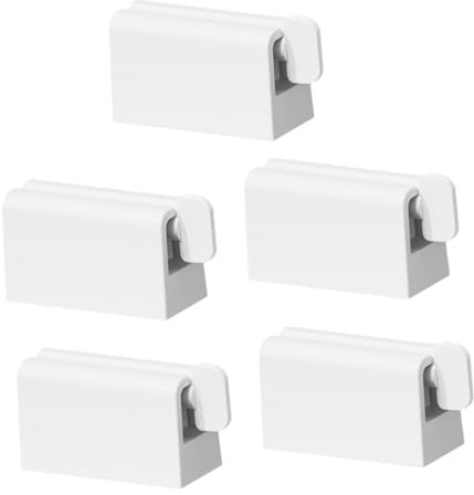 Healeved 5stücke Toothpaste Squeezer Dispenser Automatischer Zahnpastaspender Manuell Verwendbar Für Kosmetik Und Lotionen Und Leicht Für Erwachsene Und Weiß