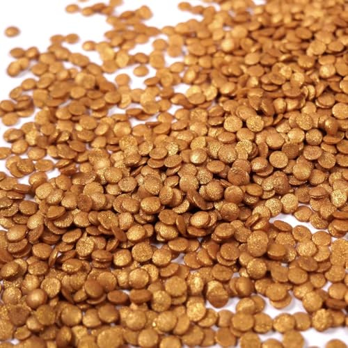 Streuselheld Konfetti Dark Gold 80g Streusel zum Dekorieren und Verzieren von Gebäck aller Art wie Torten Kuchen Keksen Zuckerstreusel