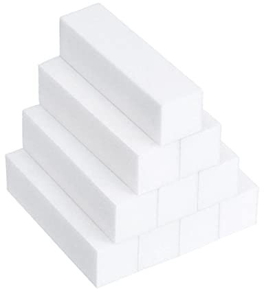 Blocco buffer bianco Blocco professionale salone a 4 way blocchi di levigatura file sponge lima strumento di manicure per salone o usa un blocco tampone unghie 10pcs