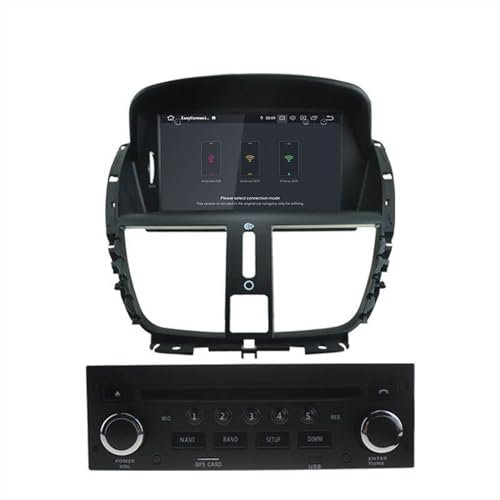 XUBOR Lecteur DVD de Voiture LJDA Android 10.0, for Peugeot, 207 2007-2013 2014 Navigation GPS stéréo 1 autoradio Din 4G + 64G WiFi multimédia DSP Écran Carplay sans Fil(with DSP)