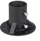 Puupaa Supports de poteau de clôture ronds, base de bride de sol, base de poteau de clôture rond réglable et robuste pour clôtures, lampadaires, poteaux de boîte aux lettres (65 mm)