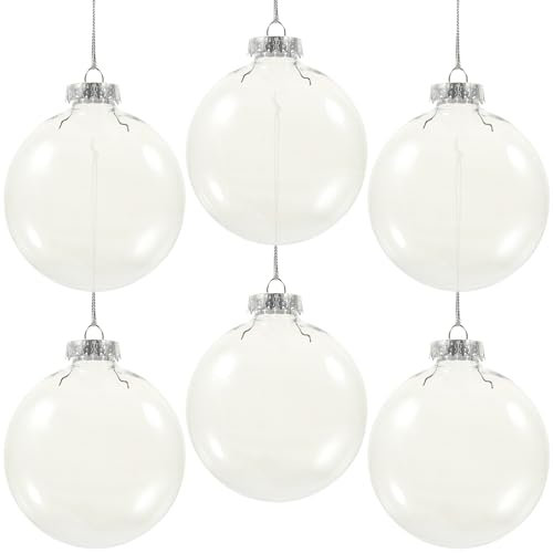 Holibanna Befüllbare Ornamente Kugeln Große Flache Weihnachtskugeln Hängende Weihnachtsornamente Christbaumkugel Dekoration Für Den Weihnachtsbaum