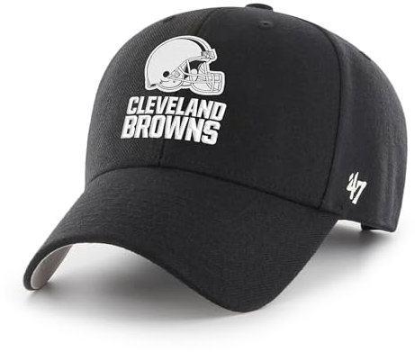 '47 NFL Cleveland Browns MVP Unisex-Baseballkappe, Verstellbarer Klettverschluss, Einheitsgröße, Team Logo, Farbe Schwarz