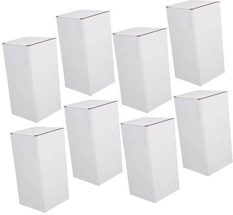 10 Weiße Versandkartons aus Papier, Stabil, Praktisch, ohne Klebeband