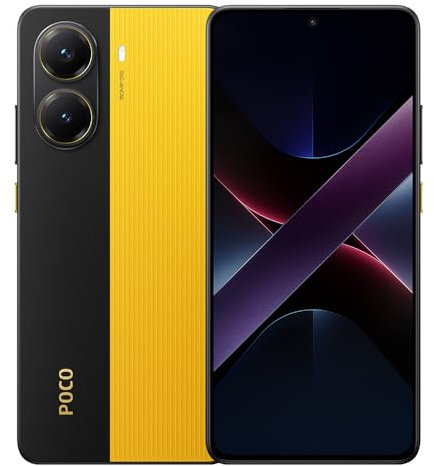 Xiaomi POCO X7 Pro - Smartphone de 12+512GB, Pantalla CrystalRes 1.5K 120Hz AMOLED, MediaTek Dimensity 8400-Ultra, Cámara de 50 MP, 90W HyperCharge, Cargador no Incluido, Amarillo
