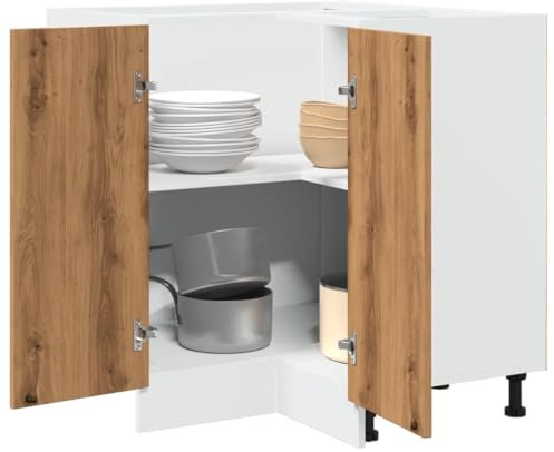 Myheimly Küchenschrank Artisan-Eiche 75,5x75,5x81,5 cm Holzwerkstoff Küchenschrank Küchenzeile Küchenmöbel Unterschrank Küchenunterschrank Schrank