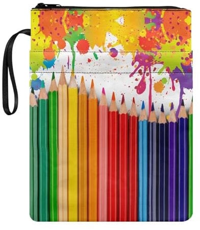 Farbige Buchumschläge für Notizbuch, 29 x 22,1 cm, mit Reißverschluss