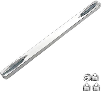 Lyivisk 8mm x 150 mm perni quadrati per maniglie e maniglie delle porte, perno quadrato 8 mm per maniglia della porta, maniglia quadrata in acciaio temprato con 4 viti M6 per serratura della porta