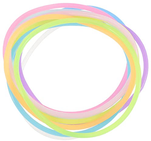 ULTECHNOVO 50Pezzi Braccialetti Luminosi Silicone per Festa Braccialetti Fluo per Adulti Accessori Design Semplice e Facile da Indossare per Notturni