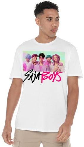 Kpop Demon Hunters Unisex K-pop Demon Hunters - Saja Boys Photo Frame Unisex T Shirt, White T-Shirt