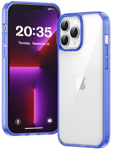 Voyahülle Clear Case for iPhone 13 Pro Max, Ultra Thin, Shockproof TPU Cover, Anti-Yellowing, Crystal Clear, Phone Case for Apple iPhone 13 Pro Max - Light Blue