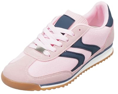JOMIX Baskets Femme Classiques Rétro Chaussures de Sport Antidérapantes Confortables Basses Sneakers pour Tennis Skate et Marche