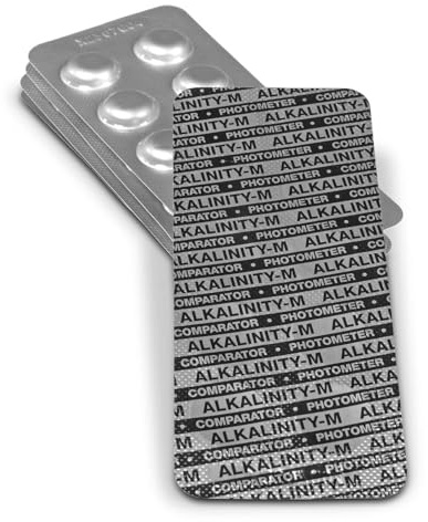 Alka-M Photometer Tabletten Water-i.d. – Alkalinität Testtabletten für Pool & Whirlpool – TA-Wert/Säurekapazität messen – Für PoolLab & PrimeLab – Made in Germany (250 Stück)