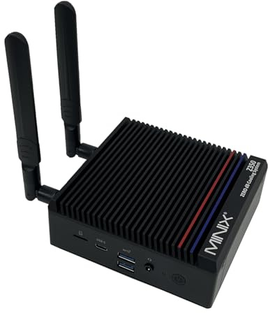 MINIX NEO Z350-0dB Mini PC senza ventola, Intel Core i3-N350 16 GB DDR4, 512 GB SSD Computer desktop Windows 11 Pro 4K 60 Hz 2.5G LAN/USB3.2/WiFi6/BT5.2 Supporto doppio display