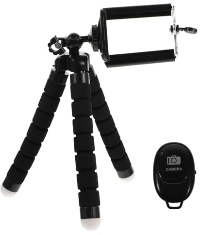 Healeved Stainless Steel Camera Tripod Holder for Cameras and Mobile Phones, Heat Resistant and Corrosion Resistant, Compact Design for Photography and Travel, Universal Phone Triangle