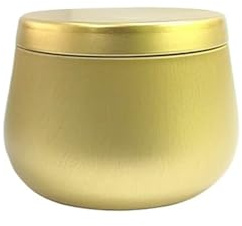 YXADGML Pots à Bougies Boîtes à Bougies vides en métal (20 pièces), Motif Fleurs dorées, Pots à thé, Pots cosmétiques Rechargeables (120 ML et 240 ML). Accessoires.(Gold,8OZ)