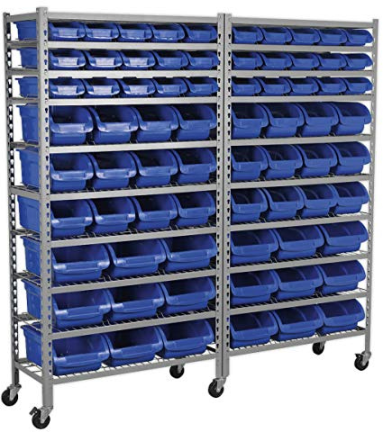 Sealey Tps72 Mobile Bin Storage System 72 Bins