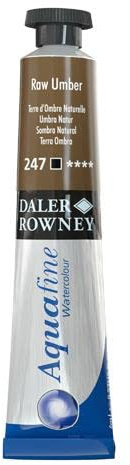 Daler-Rowney Aquafine Watercolour Paint, Aluminium Tube, 0.27oz - 8 ml, Raw Umber