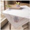 VERVACO Kreuzstich Stickpackungen Tischdecke Lavendel Stickdecken Vorgezeichnet Basteln Erwachsene Kreativ Set Vorgedruckte Decke Sticken 80 x 80 cm Stickset DIY Sticken Set