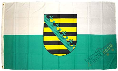 trends4cents SACHSEN MIT WAPPEN Fahne, 250 x 150 cm