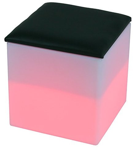LED-Highlights Led Würfel 40x40 cm Leuchtwürfel Outdoor Aufladbar mit Akku und Fernbedienung RGB Farbwechsel 16 Farben Sitzwürfel Hocker Garten Würfelhocker
