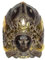 Wogeka - 30 cm Dewi Buddha Wand Maske - Handarbeit aus Holz geschnitzt Feng Shui Budda Deko Maske40
