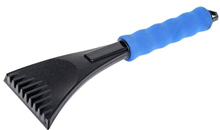 TURBOCAR - Raclette vitre antigivre Voiture - Manche Mousse - Raclette Gratte Givre - Manche en Mousse - Longueur: 32.5 cm - Couleurs: Bleu et Rouge - Permet de dégeler Les vitres - Résistant