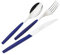 EME Posateria Made In Italy - Servizio 24 Posate Tavola Dream 6 Persone Acciaio 18/C Colorate Colori Vivi, Colore Manico: Fumè 111