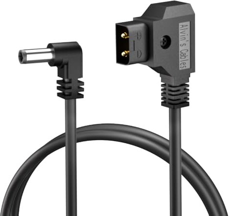 Alvin's Cables D-Tap auf 2,1 DC 12V rechtwinkliges Kabel für Canon C70, Blackmagic Video Assist, Atomos Shogun, SmallHD 702 Monitor 60cm