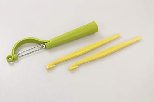 TUPPERWARE E72 Eplucheur vertical vert (1) + Èplucheur Citrus éplucheur (2)