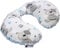Medi Partners Nackenkissen Kinder Nackenhörnchen Auto Flugzeug Baby - 100% Baumwolle/Minky Nackenstütze Kopfstütze Kindersitz Autositz Nackenrolle Kissen (Teddybär mit hellblauen Minky)