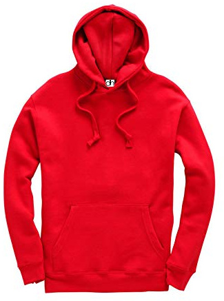 D&H CLOTHING UK Premium Adult Unisex Premium XS-6XL Pullover Heavy Blended Hooded Fleece Jumper Work Wear Sweatshirt Hoodies Top Plain BNW Unisex Red