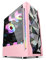 ZXCVBNAS ATX Mid Tower Boîtier PC Gaming - USB Avant Port - dégagement Rapide en Verre trempé Panneau latéral - Système de Gestion des câbles - Eau de Refroidissement Prêt - Noir/Blanc/Rose,Rose