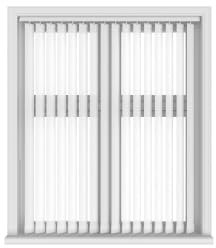 EUROBLINDS - 25 Made to Measure WHITE Vertical Blind Replacement Slats 89mm (3.5 Inch) Wide - Plain & Patterned Fabrics