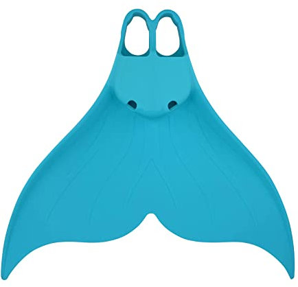 Flossen Meerjungfrau-Schwimmflosse zum Schnorcheln, Tauchen, Schwimmen, Schwimmflossen, Erwachsene, Herren, Damen, Größe M, Blau