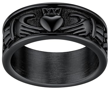 FaithHeart Claddagh Irish Eternity Wedding Engagement Men Women Band Ring