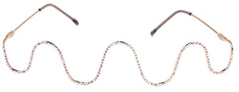 VALICLUD 1 Paar Brillengestell Strass-sonnenbrille Neuheit Brille Halbrand Sonnenbrille Retro Vintage-brille Metallbesatz Über Brille Sonnenbrille Strasssteine 20er Metallgestell