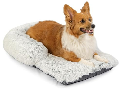 Best Friends by Sheri Bolster Nap Mat - Hundematte mit Polsterrand für Hundebox - waschbar - Frostgrau - 76 x 48 cm