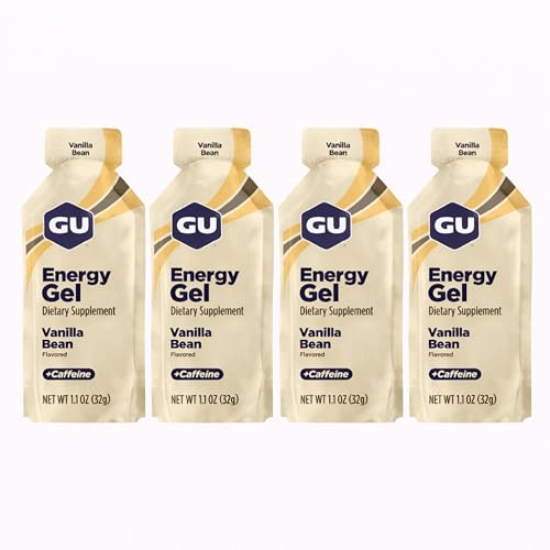 Gu Energy Running Gels - 4 Gel Taster Pack - Sports Energy Gels For Running , Cycling, Triathlon (Vanilla Bean), 32.0 gram