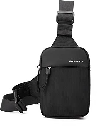 FANDARE Herren Brusttasche Ultraleicht Sling Chest Pack Umhängetasche Schultertasche Bauchtasche Crossover Rucksack Daypacks für Männer Outdoor Reisen Camping Crossbody Bag Wanderrucksäcke Schwarz