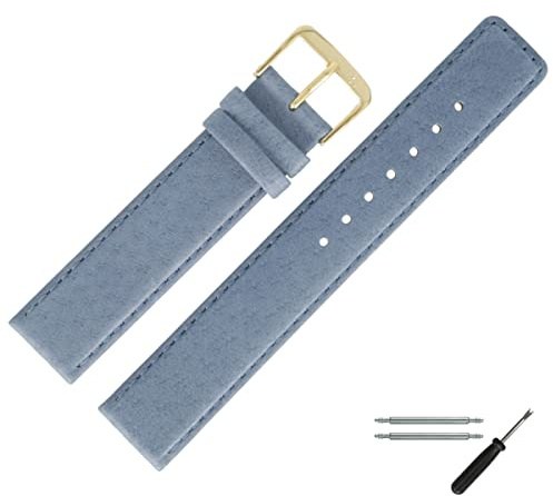 MARBURGER Uhrenarmband 18 mm Leder Mit Naht - Werkzeug Montage Set 38118