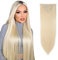 Elailite Clip in Extensions, Hellelfenbein - Haarverlängerung Haarteil glatt günstig, 8 Tressen Hair Extensions Clip, 66cm 140g für Voller Kopf