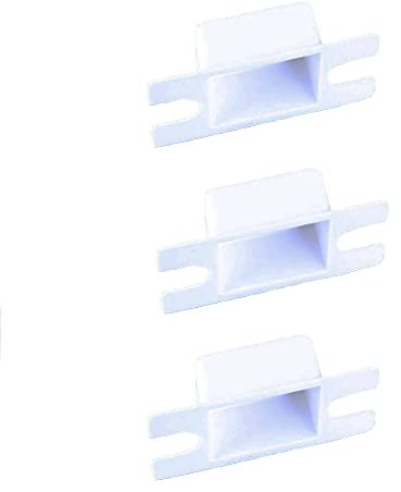 3 Pack Latch Strike Plate Buckle Box, White Plastic Door Striker Keep Plate Dust Box for Mortice Door Latch