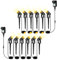 Vigevee Gartenbeleuchtung LED 12er Set, IP65 Wasserdichter 6 in 1 Gartenleuchte, 2W Warmweiß 3000K Gartenleuchten LED mit Fernbedienung und Erdspieß, Dekorative Gartenlampe Außen-Strahler Beleuchtung