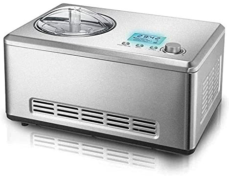 LEONYS Electronic Ice Cream Maker, Ice Cream Maker with Timer, LCD Display, for Home With 2L Removable Bowl