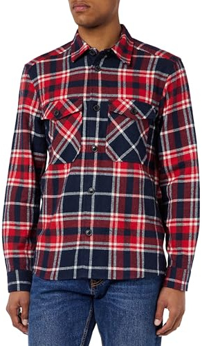 ONLY & SONS Herren Onsmilo Life Ovr Check Ls Shirt Noos, Dark Navy, S