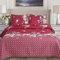 Hadi London Lot de 3 couvre-lits matelassés en patchwork avec 2 taies d'oreiller | Imprimé floral réversible | Couette légère et confortable | Pour lits doubles et king size 220 x 240 cm | 30 designs