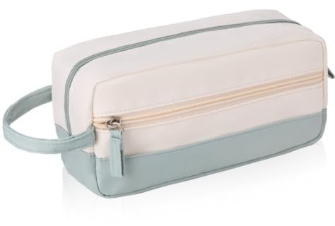 iSuperb Federmäppchen Mädchen Mäppchen Jungen Studenten Federmappe Unisex Stifte Organizer Kosmetiktasche klein Leinen Federtasche für Damen Einschulung Geschenk Schulsachen (grün)
