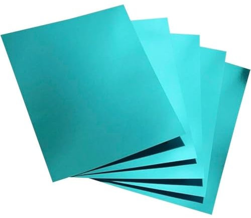 ASENME Metallkarton im A4-Format – 20 Einheiten – 250 Gramm Metallischer Karton (Türkis, A4 / 20 Einheiten)