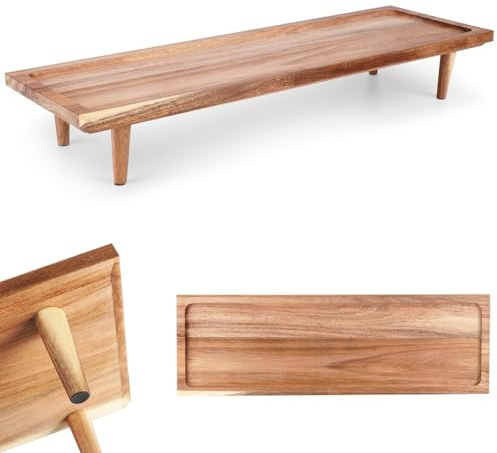 Vilde Planche à découper en bois sur pieds 55 x 18 cm